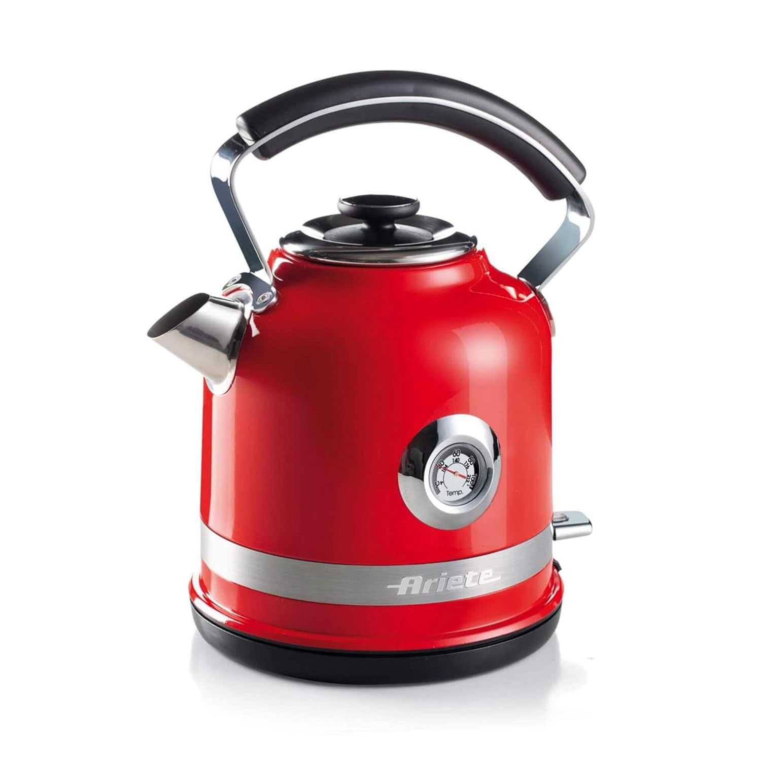 Ariete 2854 Modern Electric Kettle by Delonghi Thermometer Red